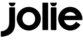 Schwarzer Schriftzug "jolie" auf weißem Hintergrund.