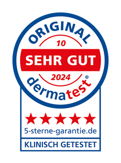 Dermatest Siegel sehr gut 2024, klinisch getestet