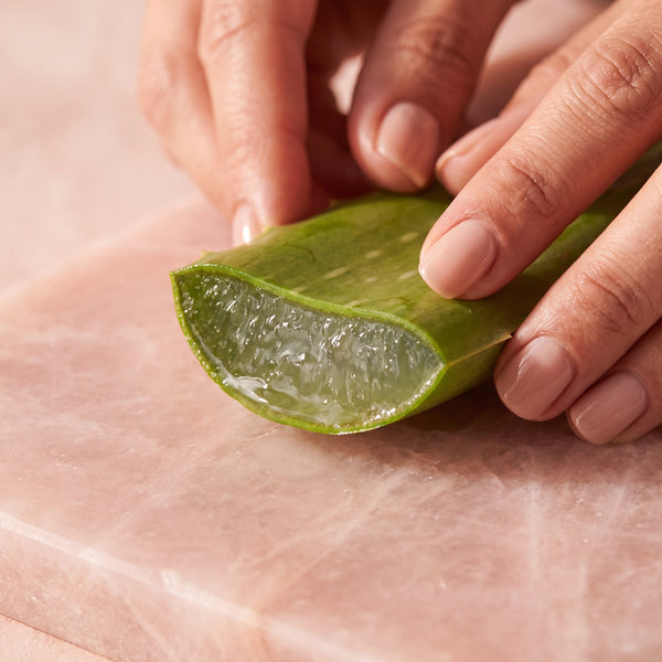 Aloe vera and glycerin provide soothing moisture