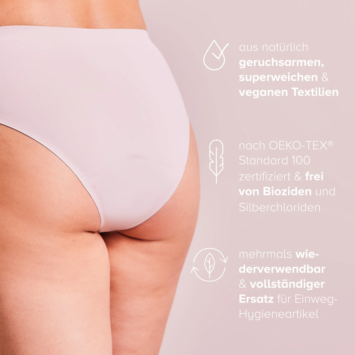 Nude Seamless Slip from behind, with notes on vegan textiles, OEKO-TEX Standard 100 and reusability