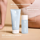 Clarifying Body Duo mit Testergebnissen: 80 % geringere Neuentstehung von Body Akne, 90 % glattes und weiches Hautgefühl