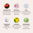 Ingredients in the Happy Vulva Duo: Calybiota Bio, lactic acid, inulin, panthenol, allantoin, dandelion, cucumber