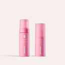 Rosafarbenes Set-Intimate-Care-Duo-special, steht vor hellem Hintergrund.